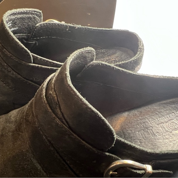 Black suede western inspired slides/mules. - Picture 5 of 7